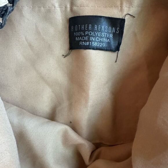 8 Other Reasons Multi Raffia Bohoemian Shoulder Bag - Tan/Black - Picture 5 of 6